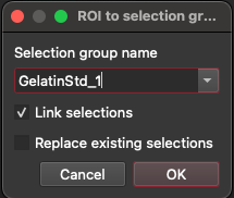 Screenshot of the create group dialog and options