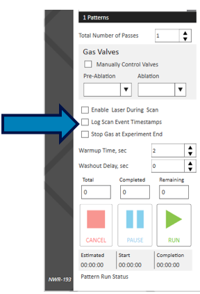 how to create log files from ESL lasers with Active View 2, detail