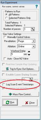 how to create log files from ESL lasers