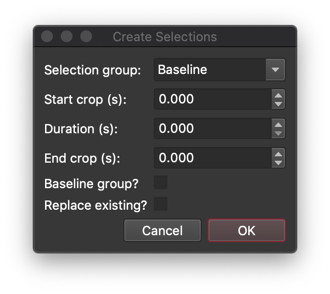 iolite create selections dialog gabbros example