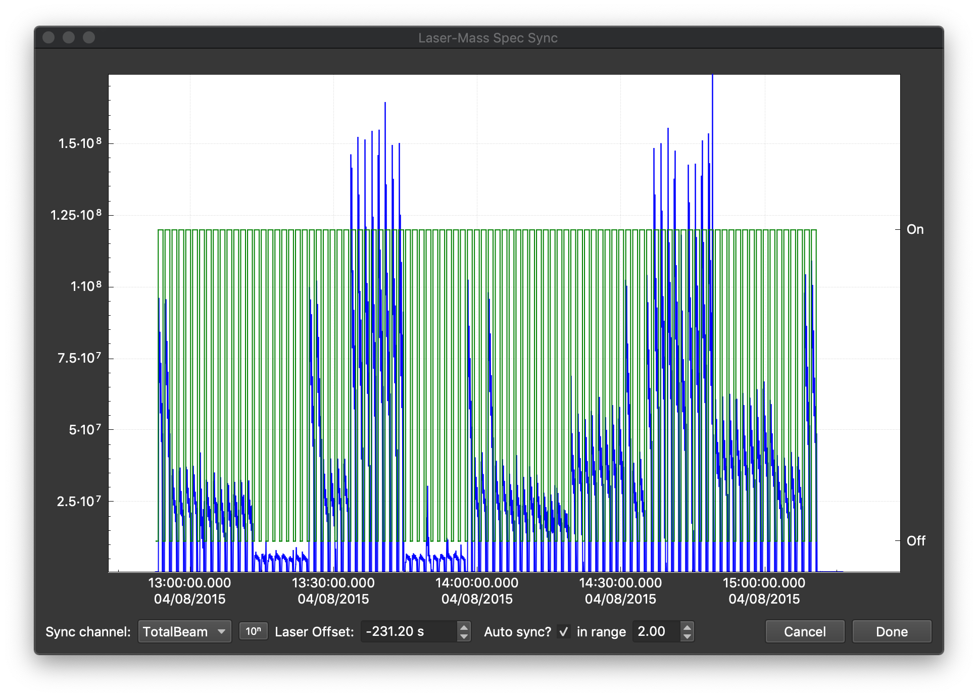 iolite sync window