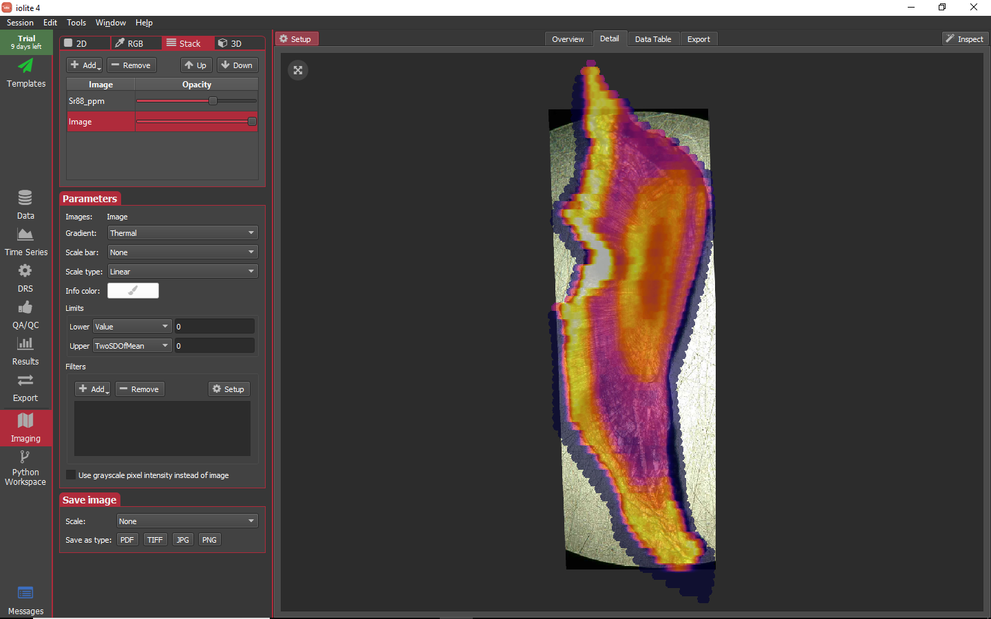 iolite guided examples imaging detail stack