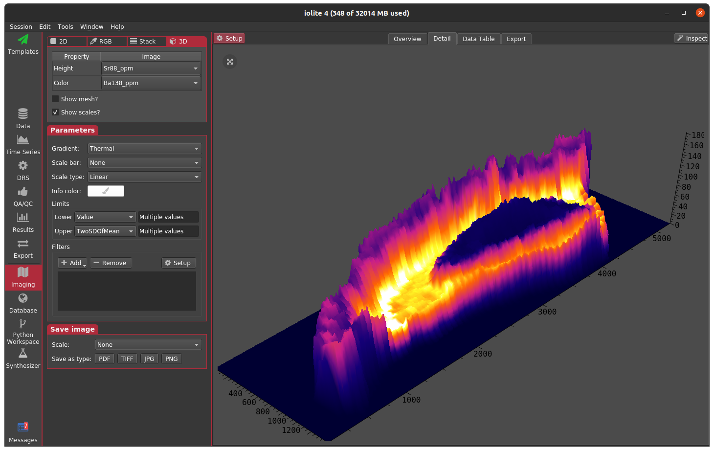 iolite guided examples imaging detail 3d