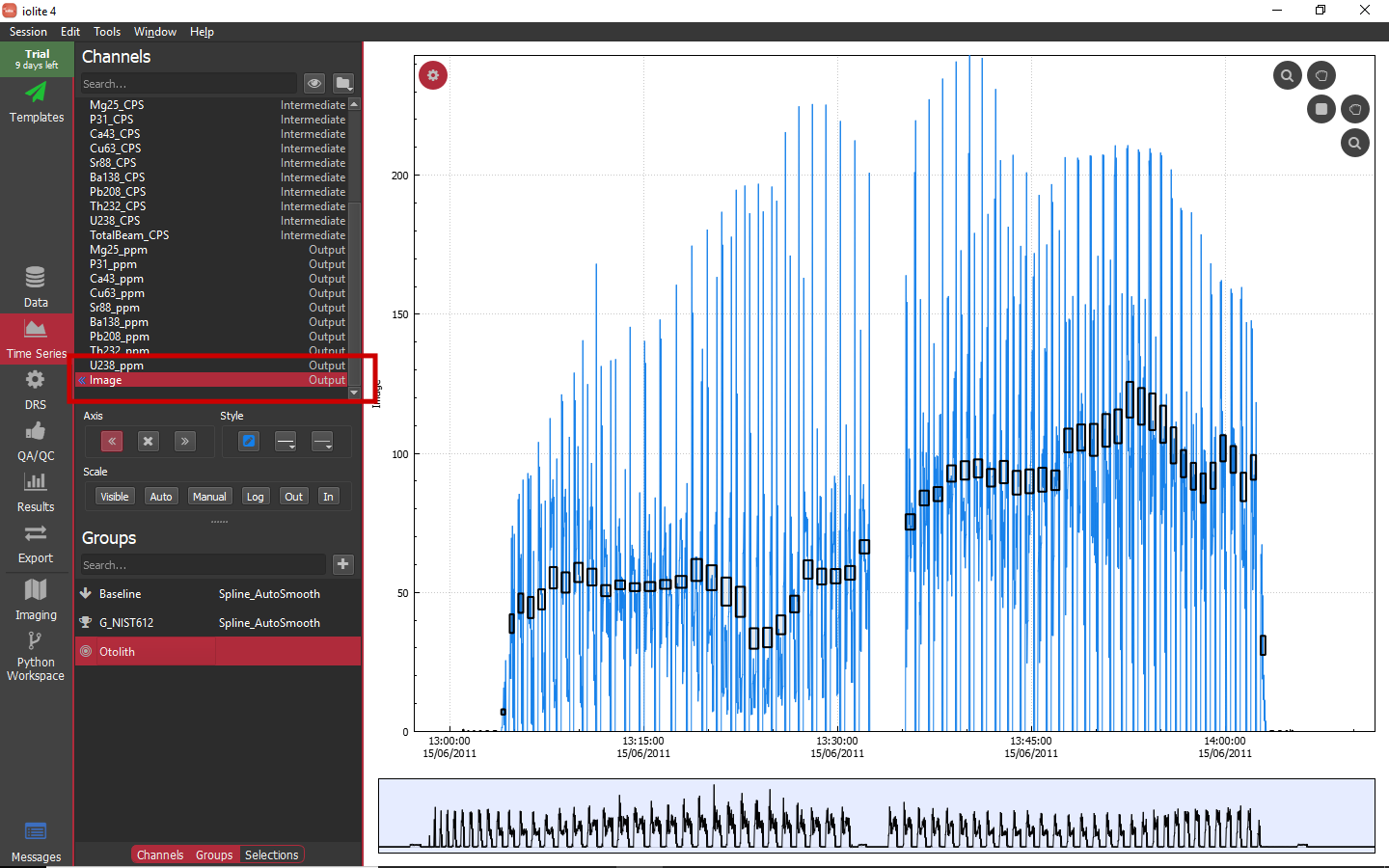 iolite guided examples imaging external channel