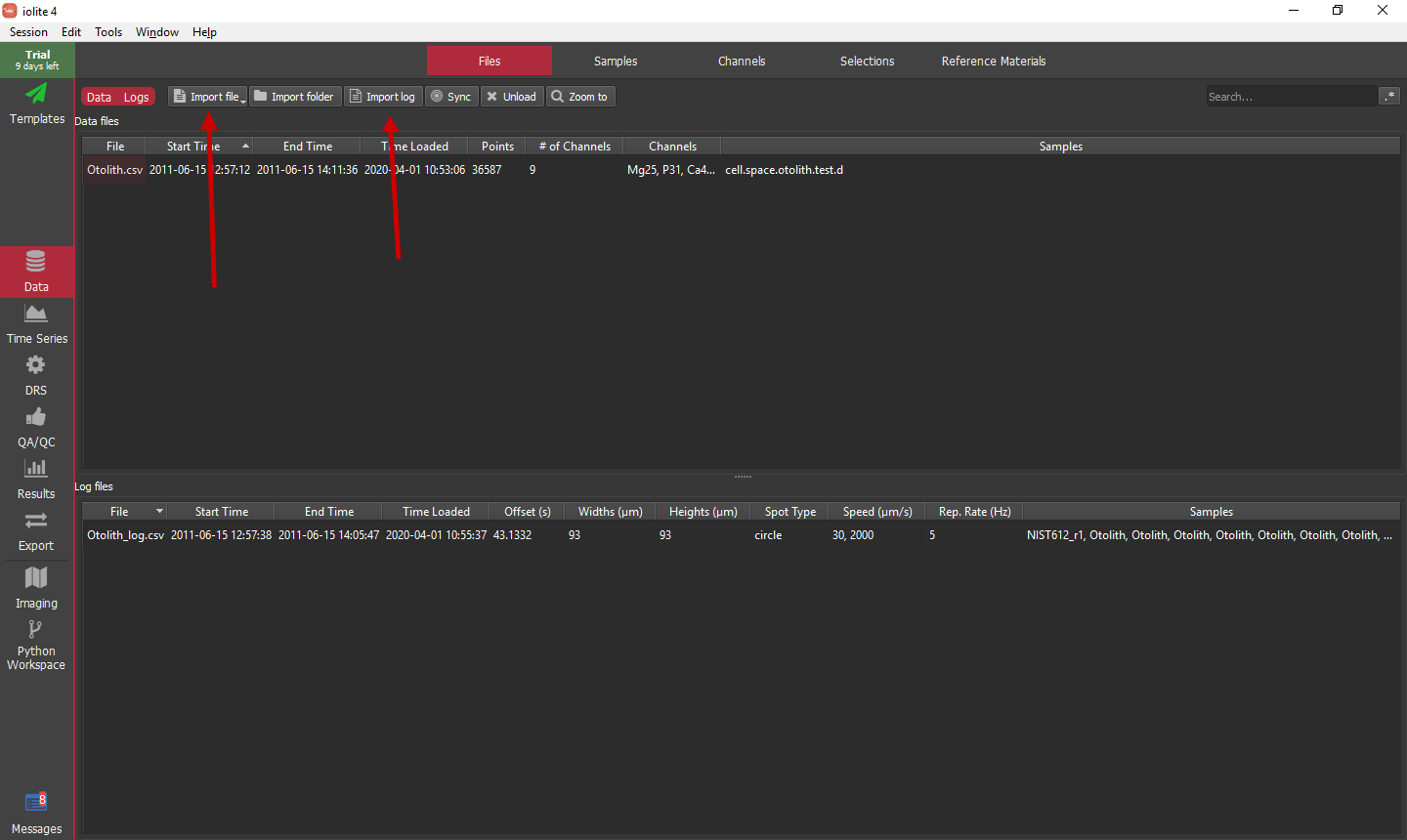 iolite guided examples imaging files