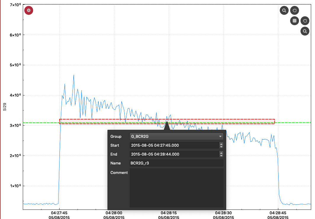 the selection properties popup widget in iolite v4