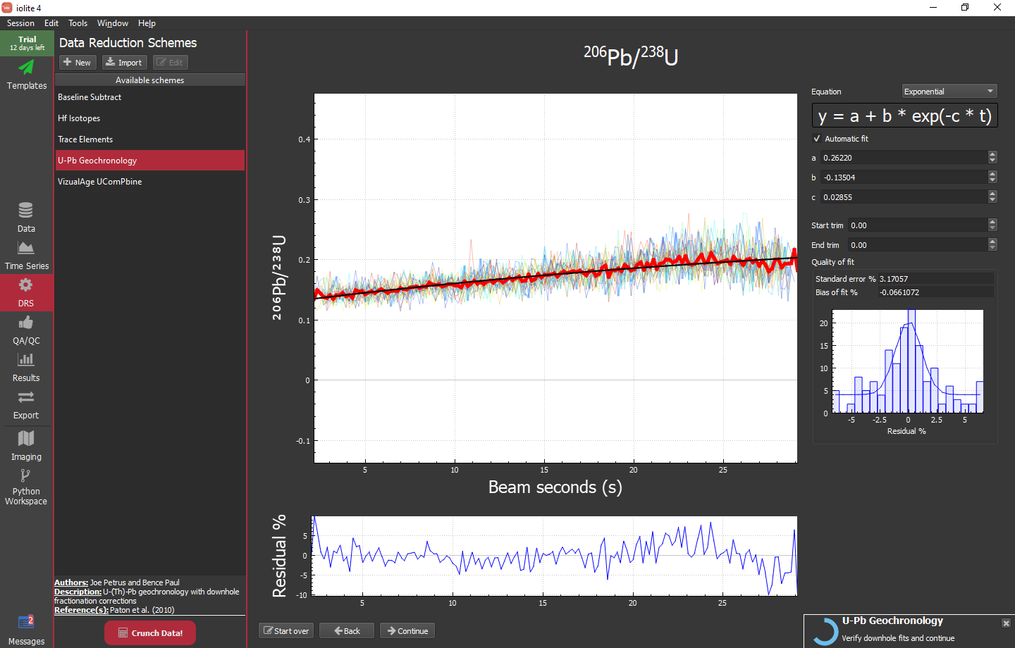 iolite guided examples U-Pb DRS down-hole